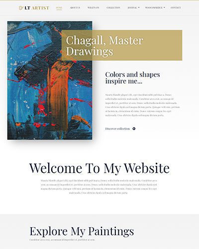Lt Artist Single Page – Free One Page Artist Website Template