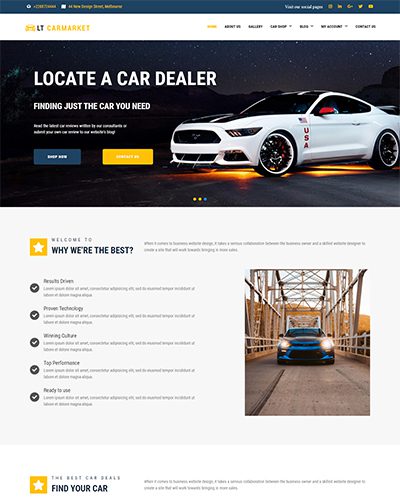 Lt Carmarket – Free Responsive Car Dealer Wordpress Theme