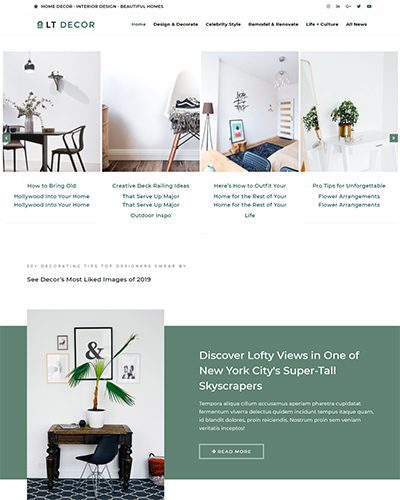 Lt Decor – Free Responsive Wordpress Interior Design Theme