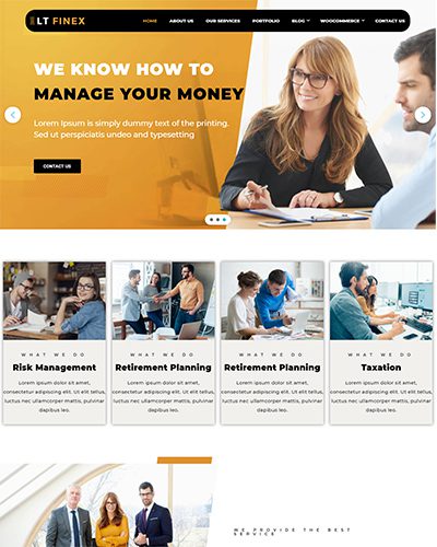 Lt Finex – Free Responsive Investment Company / Finance Wordpress Theme