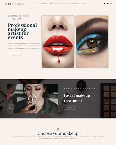 Lt Makeup – Free Responsive Cosmetics Beauty Salon Wordpress Theme