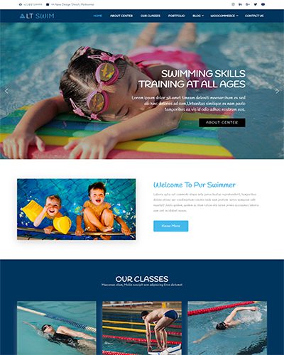 Lt Swim Onepage – Free Swimming School Wordpress Theme