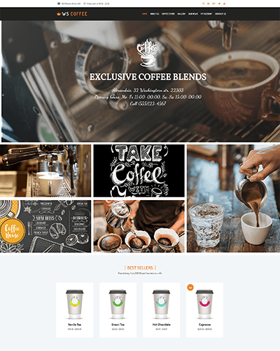 Ws Coffee – Responsive Wordpress Coffee Shop Themes