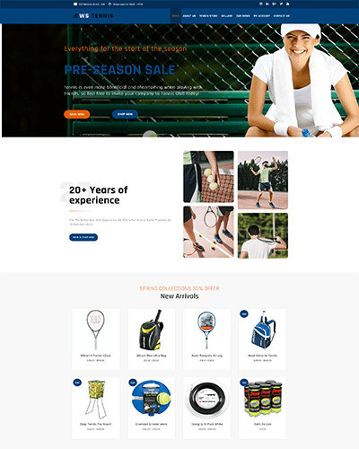 Ws Tennis – Responsive Sport Woocommerce Wordpress Theme
