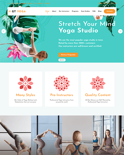 Gt Yoga – Free Responsive Fitness Wordpress Theme
