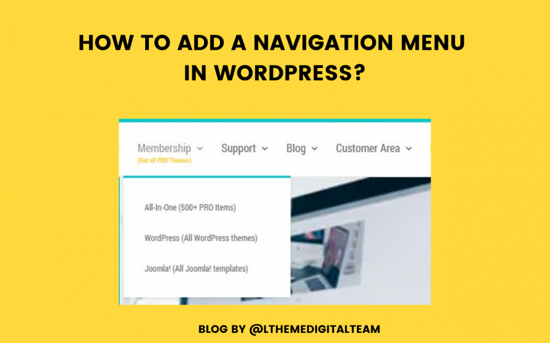 How to add a Navigation Menu in WordPress?