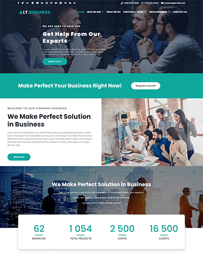 Lt Business Onepage – Free Responsive Corporation / Business Onepage Wordpress Theme