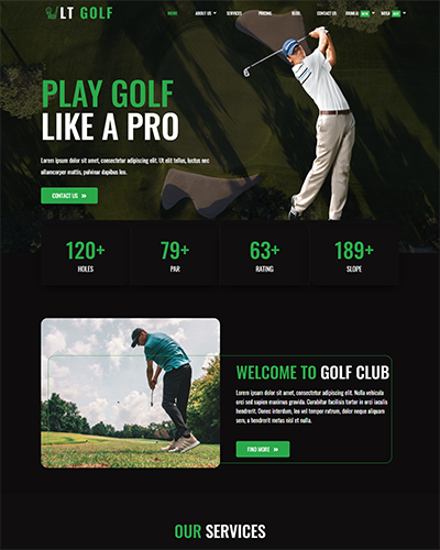 Lt Golf Onepage – Free Single Page Responsive Golf Joomla Template