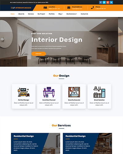 Lt Interior Design Onepage – Free One Page Responsive Furniture / Interior Design Joomla Template