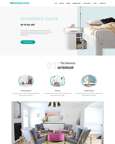 Lt Interior Store – Free Responsive Wordpress Interior Design Theme