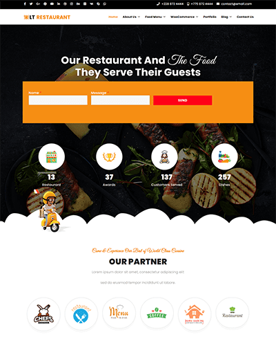 Lt Restaurant – Free Food Center Hikashop Joomla Template