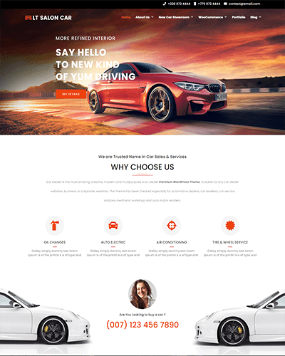Lt Salon Car – Free Responsive Car Dealer Wordpress Theme