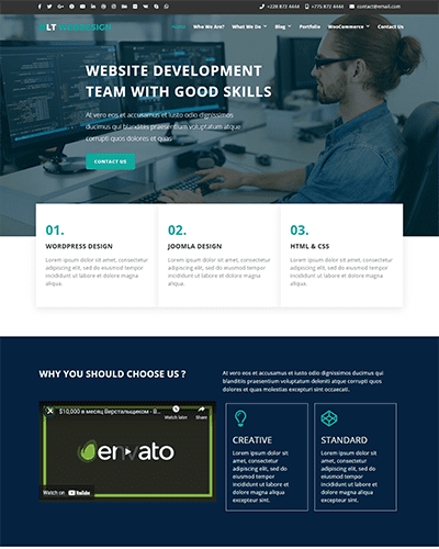 Lt Web Design Onepage – Free Responsive Business / Web Design Wordpress Theme