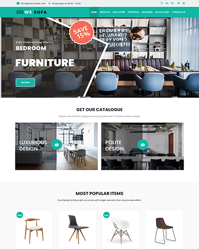Ws Sofa – Responsive Interior Shop Woocommerce Wordpress Theme