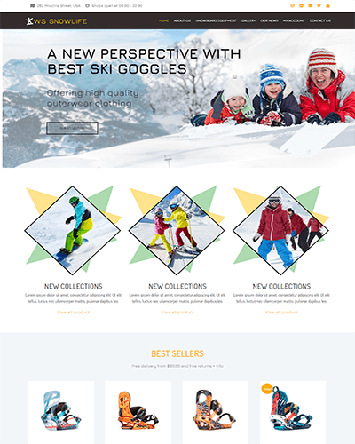 Ws Snowlife – Responsive Snowboarding Clothing Stores Woocommerce Wordpress Theme