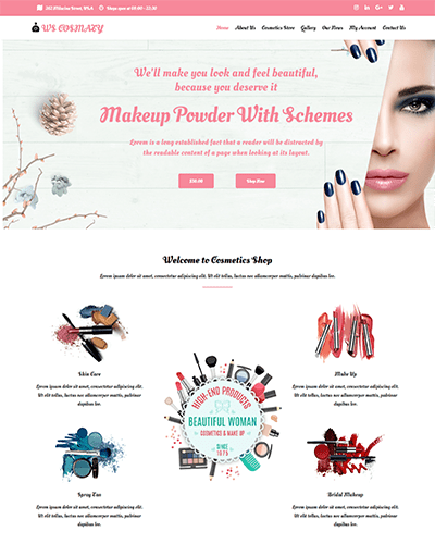 Ws Cosmaty – Responsive Cosmetics Store Woocommerce Wordpress Theme