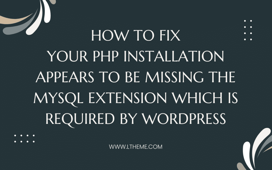Your php installation appears to be missing the mysql extension which is required by wordpress